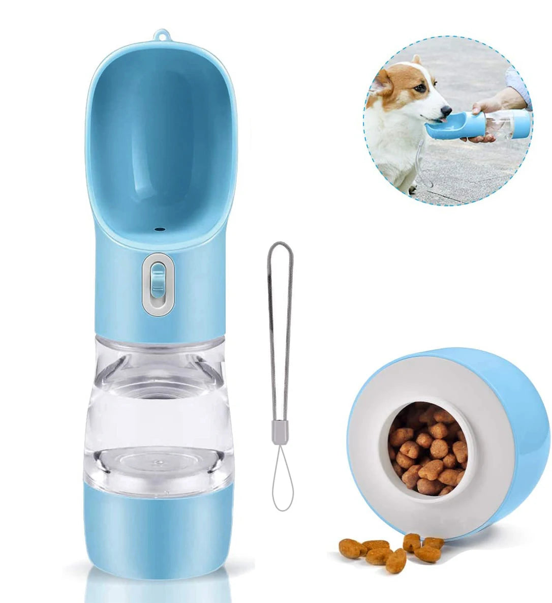 Portable Dog Water Bottle with Feeder