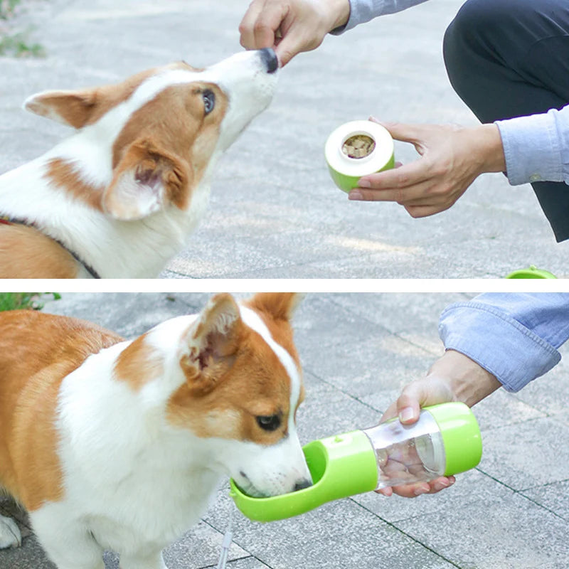 Portable Dog Water Bottle with Feeder