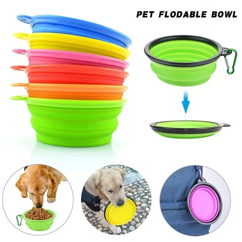 Portable Folding Pet Food Water Bowl