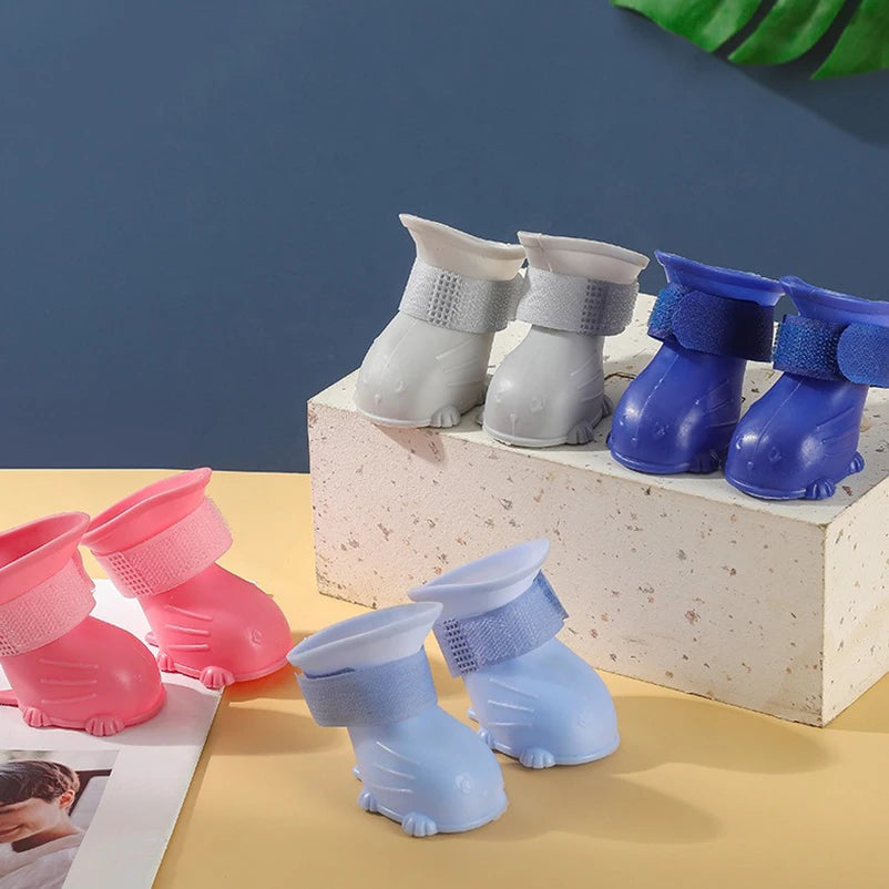 Rubber Rain Shoes for Dogs Cats