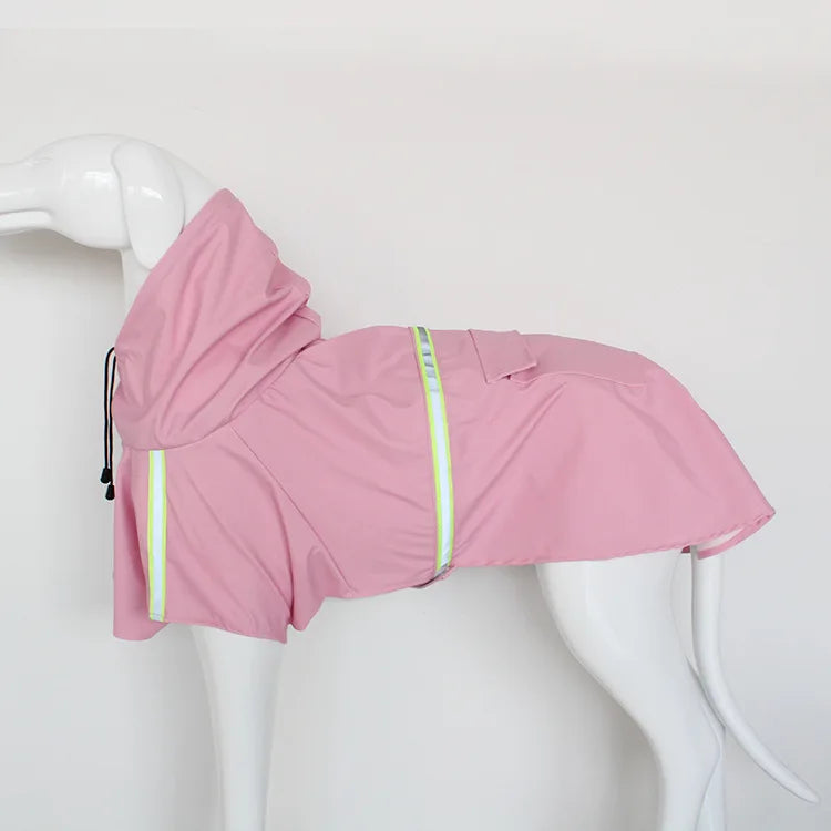 Reflective Stripe Raincoat for Large Dogs