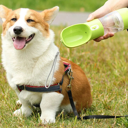 Portable Dog Water Bottle with Feeder