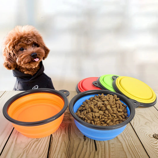 Portable Folding Pet Food Water Bowl