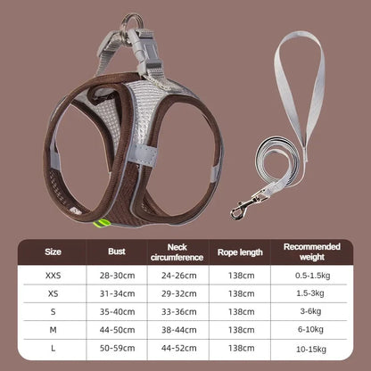 Breathable Adjustable Pet Harness for Dogs