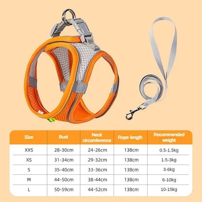 Breathable Adjustable Pet Harness for Dogs